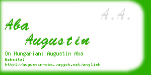 aba augustin business card